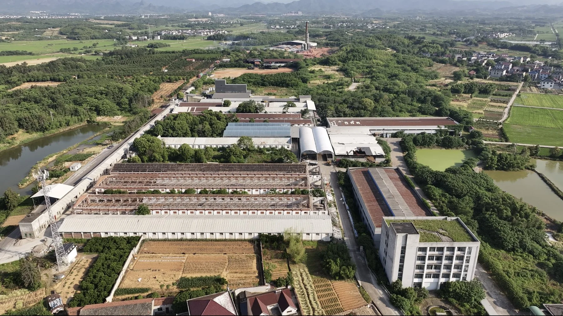 浙江康绿禽业蛋鸡养殖基地航拍